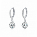 Timeless Solitaire Hoop Earrings