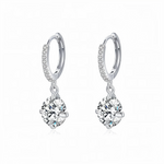 Timeless Solitaire Hoop Earrings
