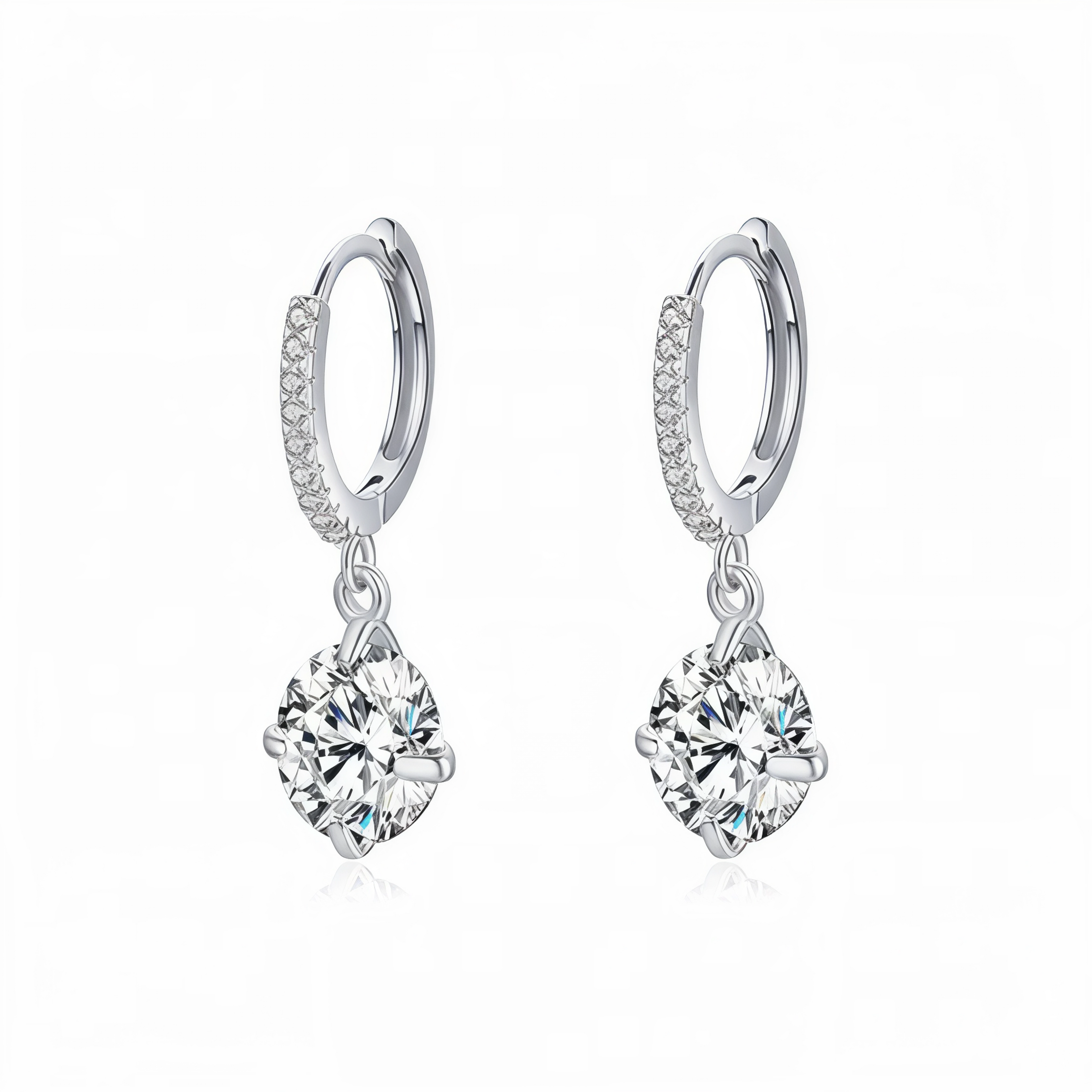 Timeless Solitaire Hoop Earrings