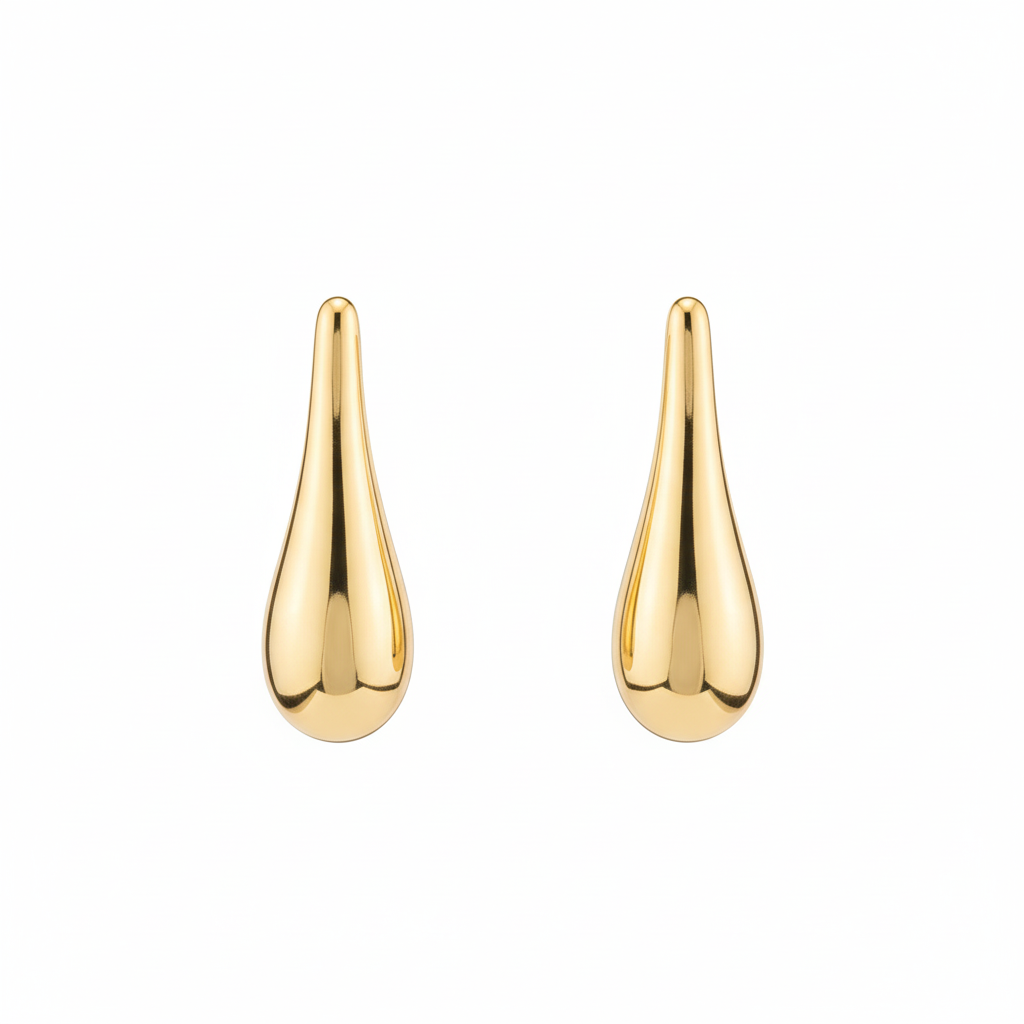 Bold High-Polish Drop Earrings