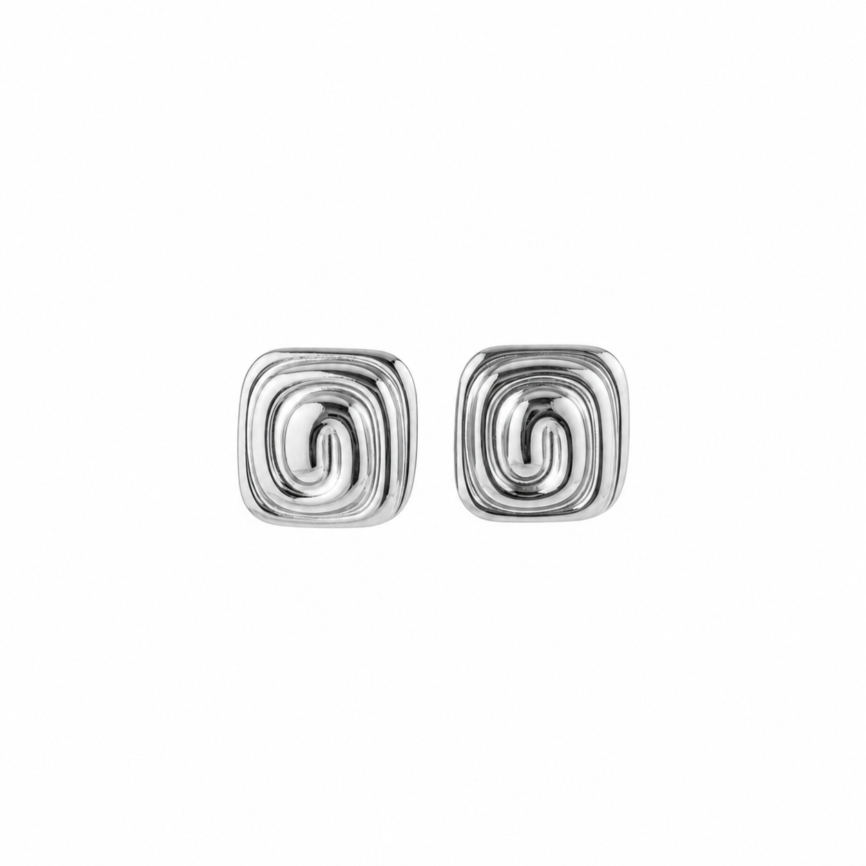 The 'Everyday Knot' Minimalist Square Gold Stud Earrings