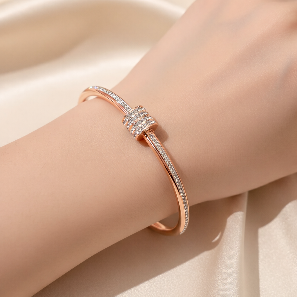 Minimalist Gold Zircon Chain Bracelet