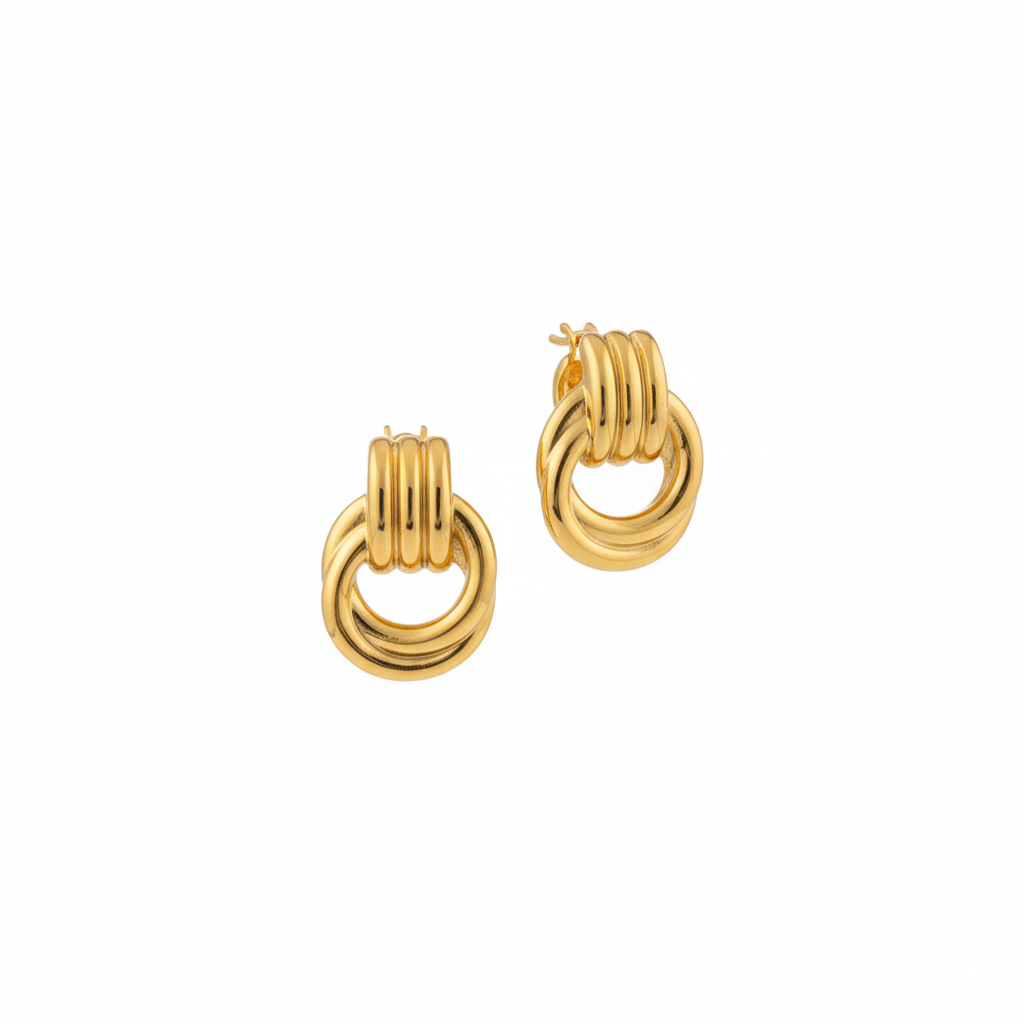 The 'Everyday Knot' Minimalist Gold Stud Earrings