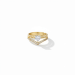 Amore Heart Chevron Ring