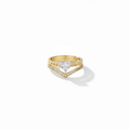 Amore Heart Chevron Ring