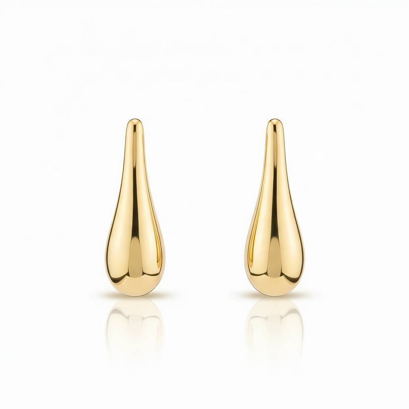 Bold High-Polish Drop Earrings