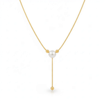 Single Pearl Adjustable Lariat Necklace