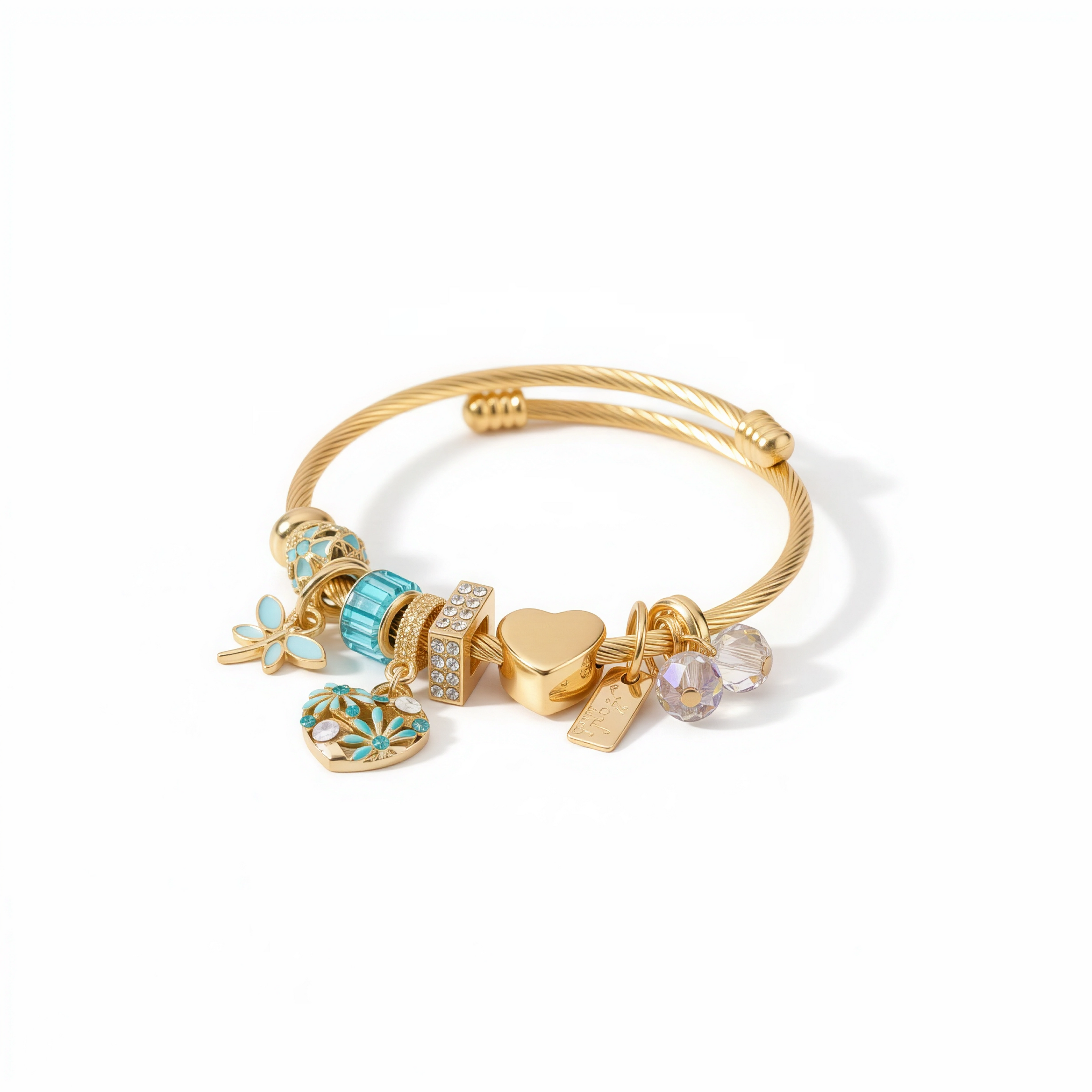Blue Heart Bangle