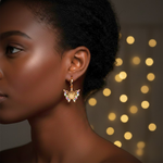 Celeste Cross Butterfly Drop Earrings