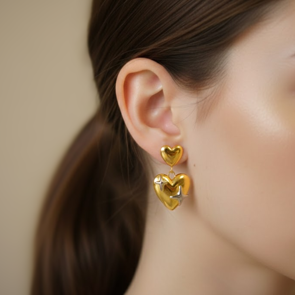 The 'Everyday Knot' Minimalist Heart Stud Earrings