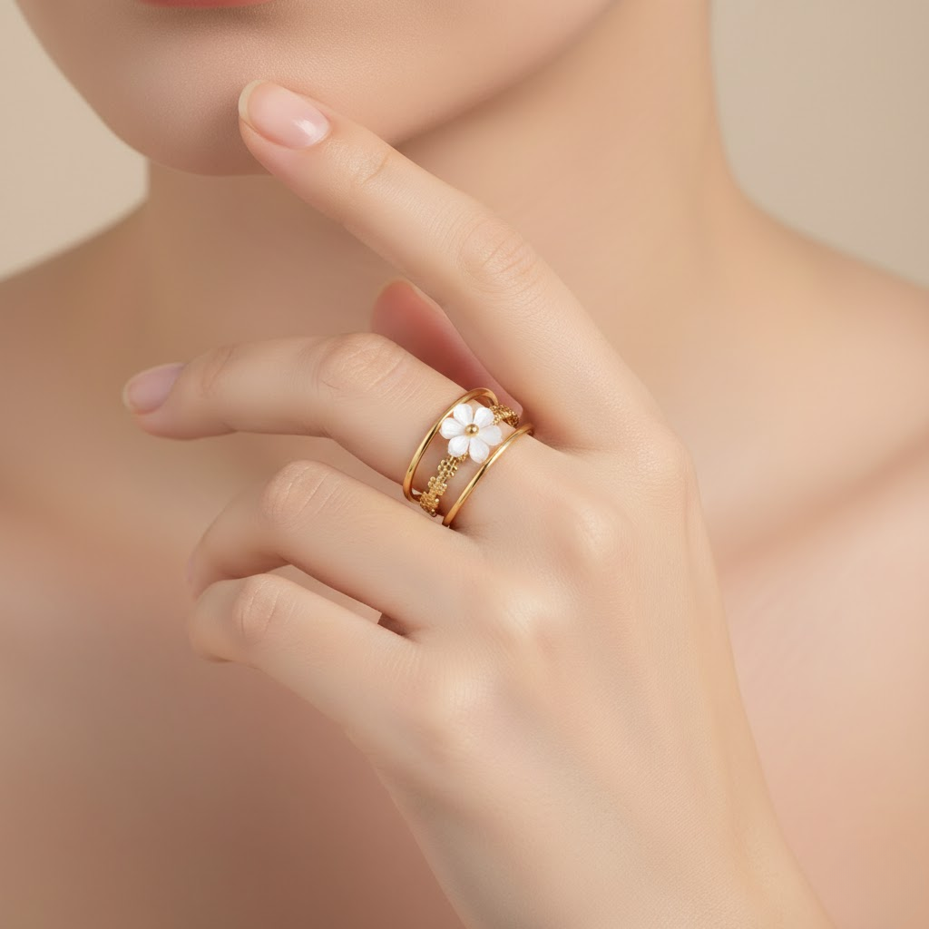 Bloom Flower Open Ring