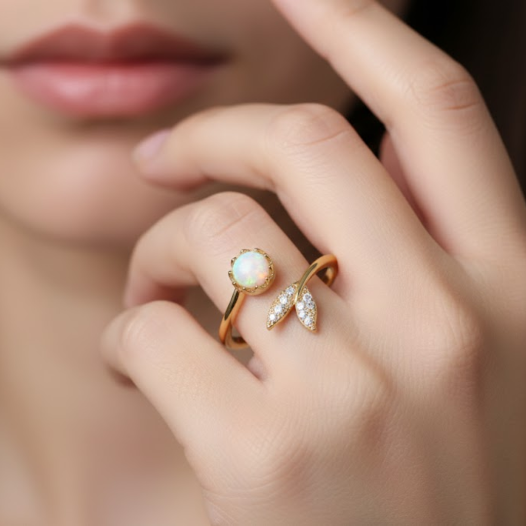 Pearl Leaf Ring