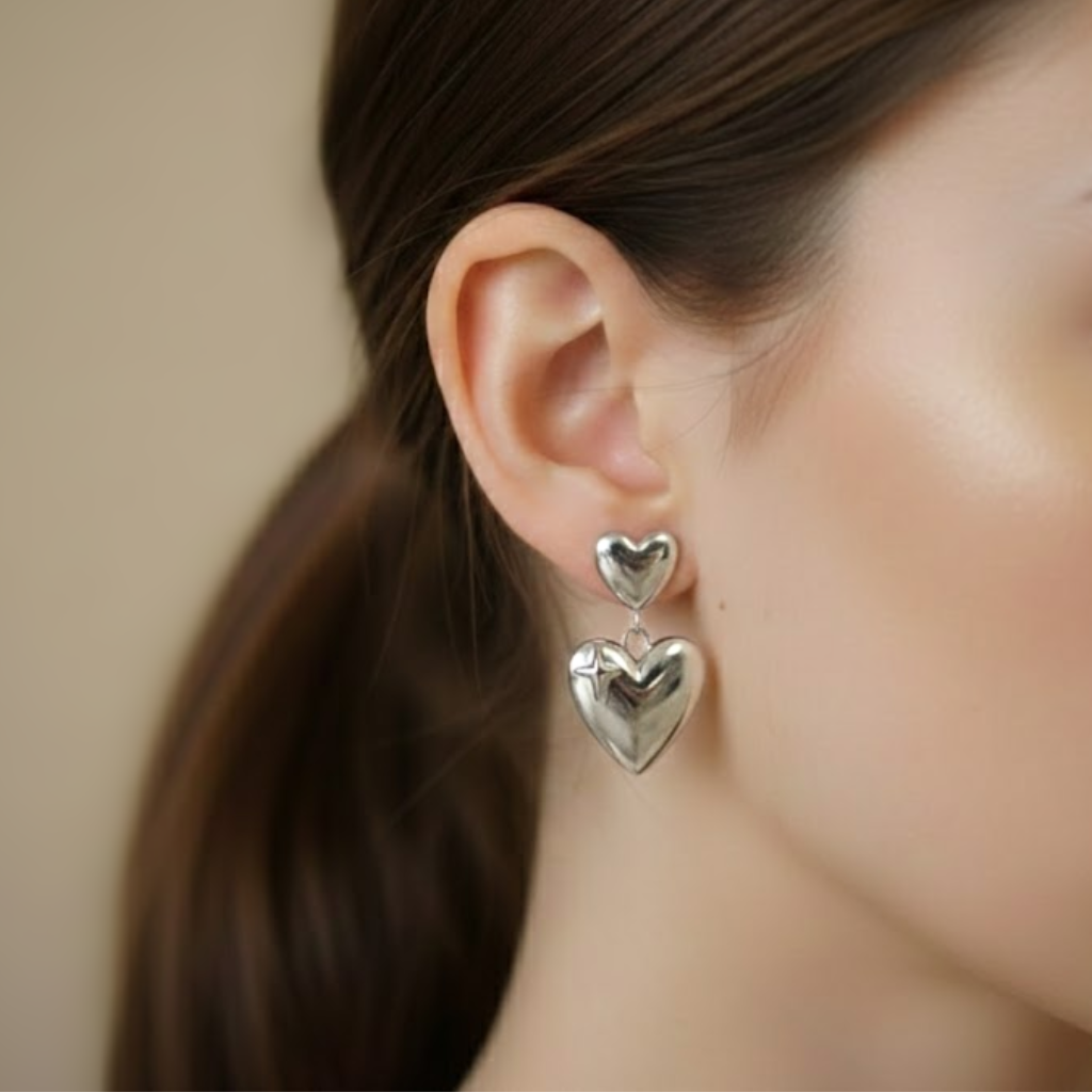 The 'Everyday Knot' Minimalist Heart Stud Earrings