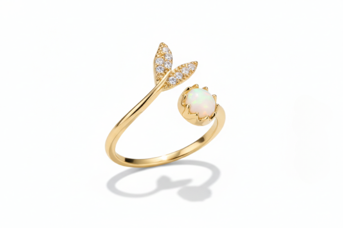 Pearl Leaf Ring