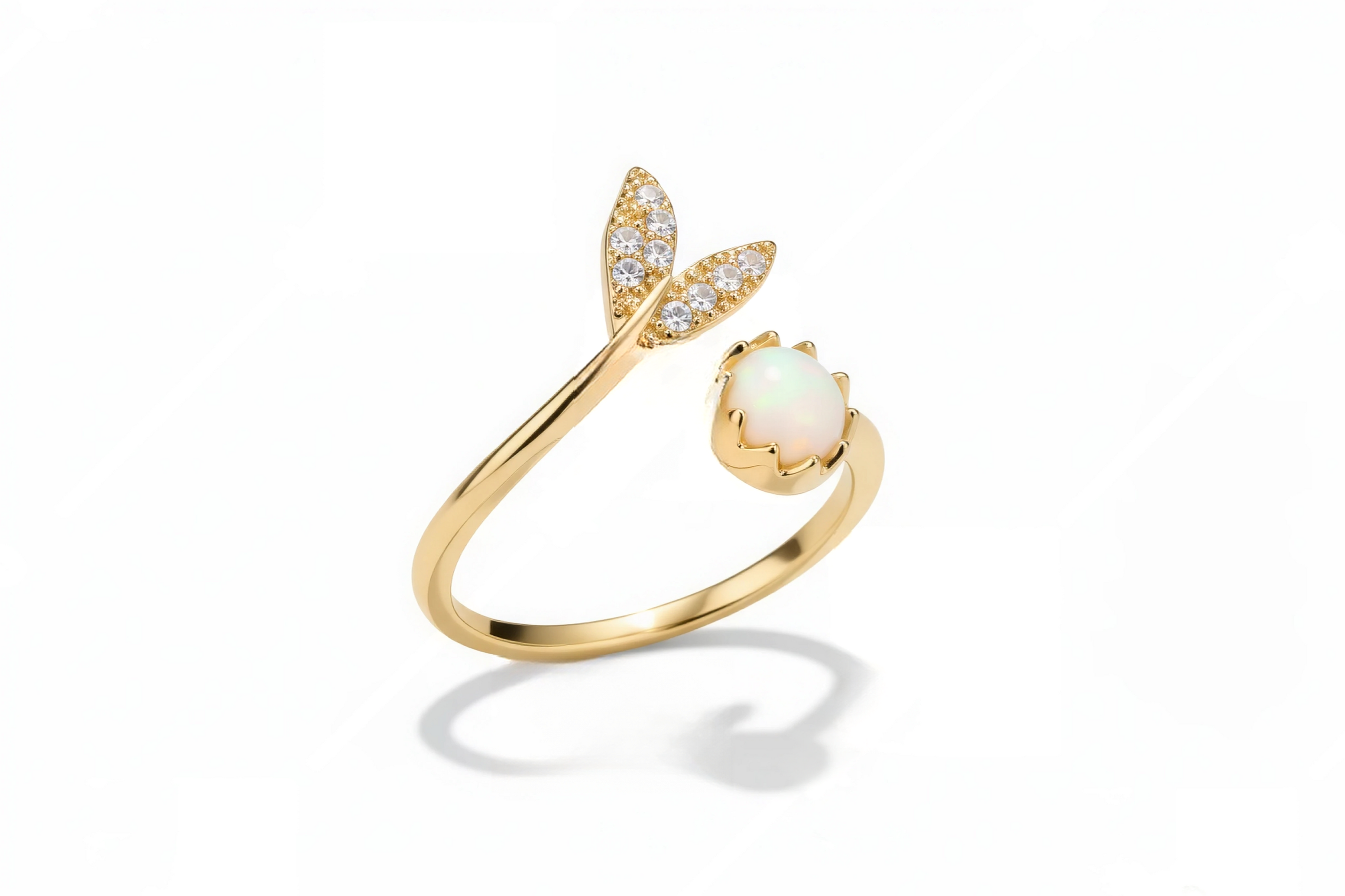Pearl Leaf Ring